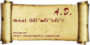 Antal Dömötör névjegykártya