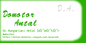 domotor antal business card